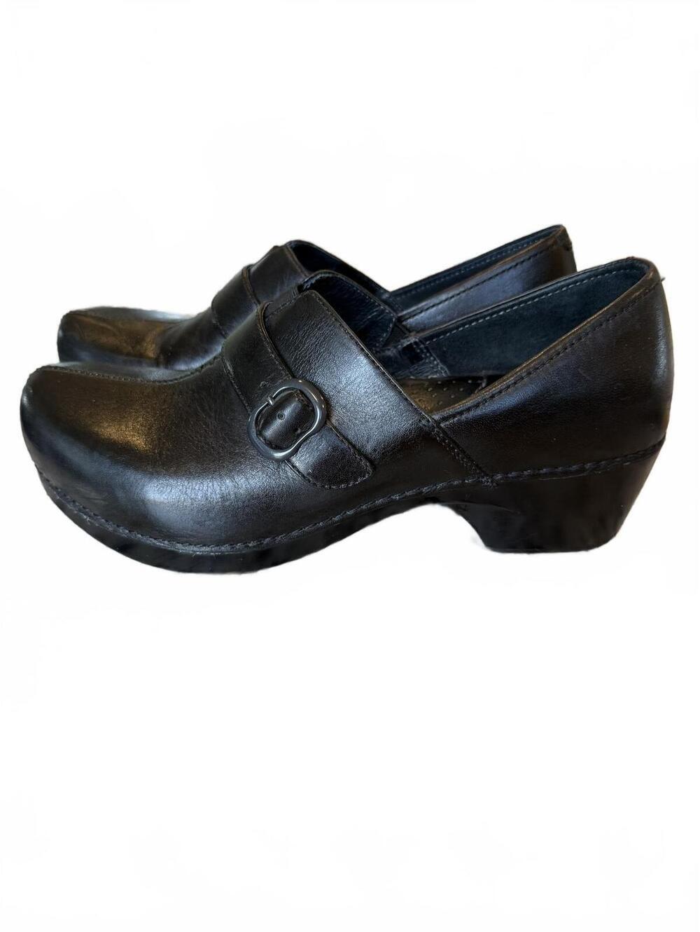 Dansko Tamera Leather Clogs Women’s Black Size 41 EU/ 10.5- 11 US NWOT